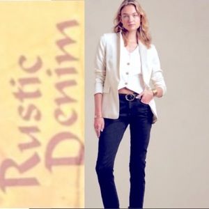 Deep Navy Blue Skinny Jeans Rustic Denim Brand Comfort